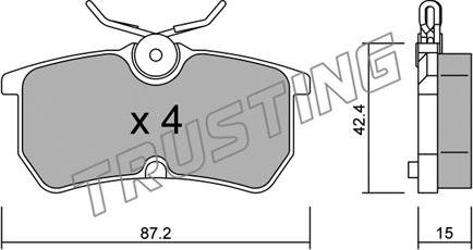 Trusting 326.0 - Set placute frana,frana disc parts5.com