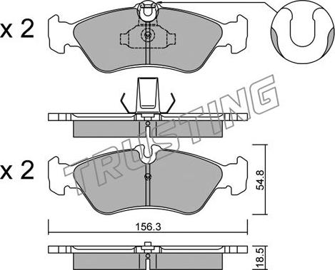 Trusting 320.0 - Set placute frana,frana disc parts5.com