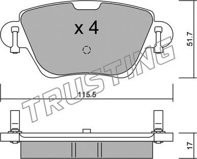 Trusting 328.0 - Set placute frana,frana disc parts5.com