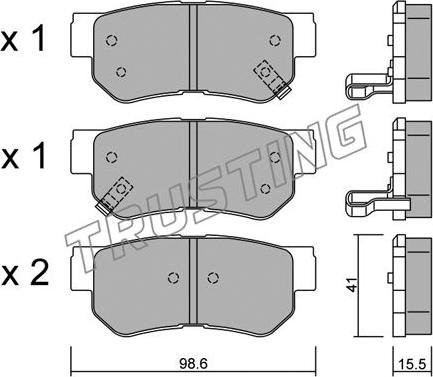 Trusting 374.0 - Set placute frana,frana disc parts5.com