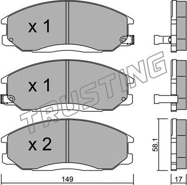 Trusting 373.0 - Set placute frana,frana disc parts5.com