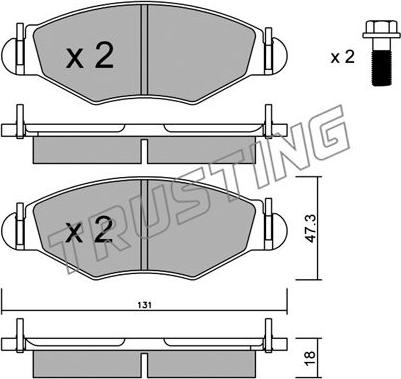 Trusting 263.1 - Set placute frana,frana disc parts5.com