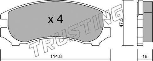 Trusting 239.0 - Set placute frana,frana disc parts5.com