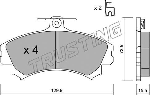 Trusting 225.0 - Set placute frana,frana disc parts5.com