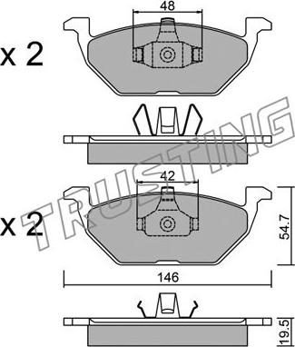 Trusting 220.1 - Set placute frana,frana disc parts5.com