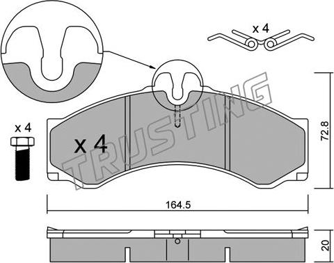 Trusting 271.0 - Juego de pastillas de freno parts5.com