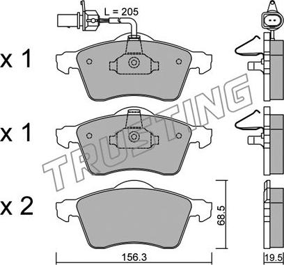 Trusting 272.1 - Set placute frana,frana disc parts5.com