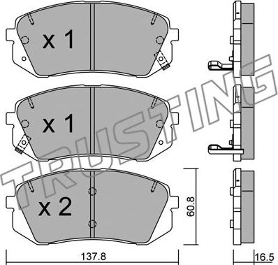 Trusting 799.0 - Σετ τακάκια, δισκόφρενα parts5.com