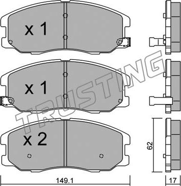 Trusting 794.0 - Brake Pad Set, disc brake parts5.com