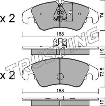 Trusting 791.0 - Brake Pad Set, disc brake parts5.com