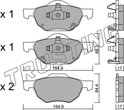 Trusting 746.0 - Set placute frana,frana disc parts5.com