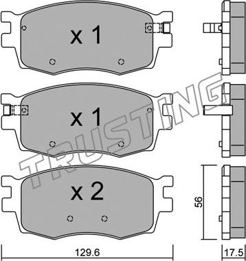 Trusting 740.0 - Set placute frana,frana disc parts5.com