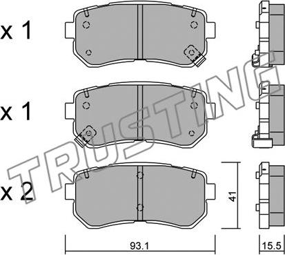 Trusting 741.0 - Bremsbelagsatz, Scheibenbremse parts5.com