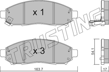 Trusting 759.0 - Brake Pad Set, disc brake parts5.com