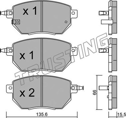 Trusting 757.0 - Brake Pad Set, disc brake parts5.com