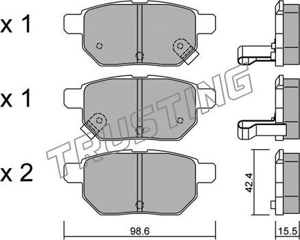 Trusting 762.0 - Set placute frana,frana disc parts5.com