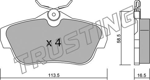 Trusting 728.0 - Set placute frana,frana disc parts5.com