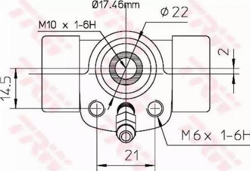 TRW BWC107 - Cylinderek hamulcowy parts5.com