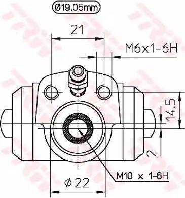 TRW BWD113 - Fékmunkahenger parts5.com