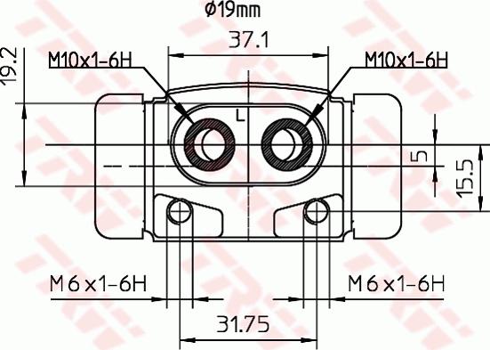 TRW BWD293 - Tekerlek fren silindiri parts5.com