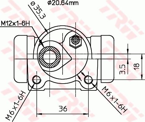 TRW BWF166 - Cilindro de freno de rueda parts5.com