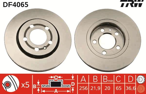 TRW DF4065 - Disque de frein parts5.com