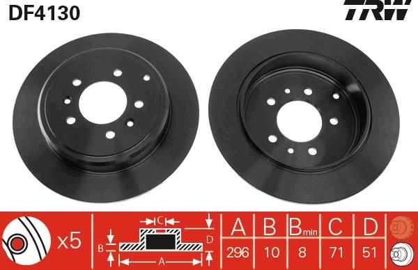 TRW DF4130 - Disc frana parts5.com