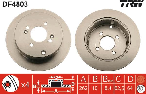 TRW DF4803 - Disc frana parts5.com