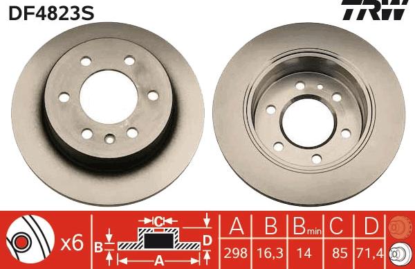 TRW DF4823S - Disc frana parts5.com