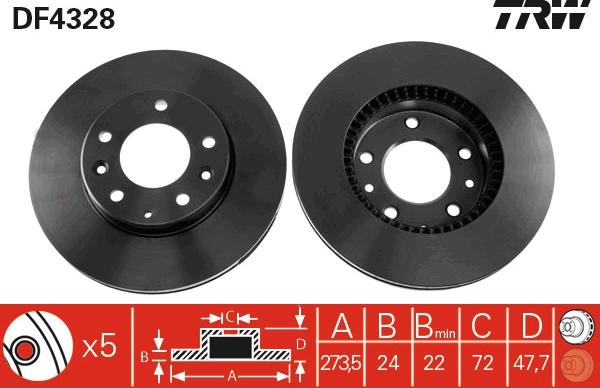 TRW DF4328 - Disc frana parts5.com