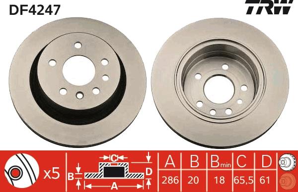 TRW DF4247 - Disque de frein parts5.com