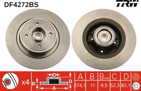 TRW DF4272BS - Δισκόπλακα parts5.com