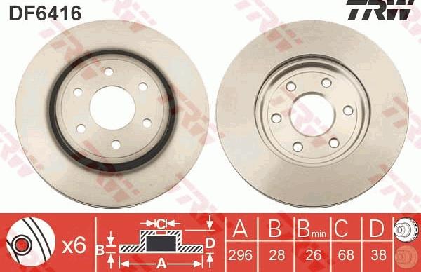 TRW DF6416 - Piduriketas parts5.com