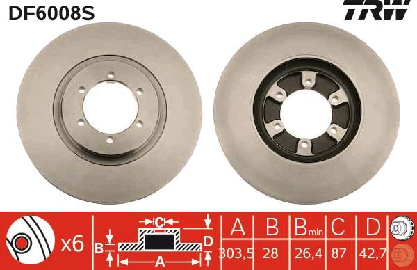 TRW DF6008S - Piduriketas parts5.com