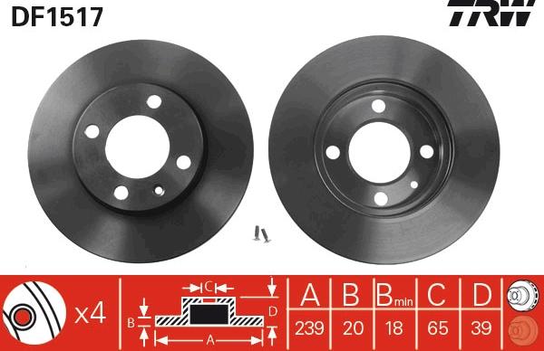 TRW DF1517 - Disc frana parts5.com