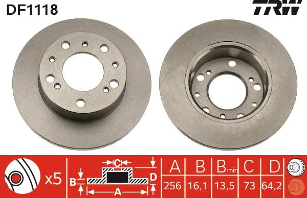 TRW DF1118 - Disc frana parts5.com