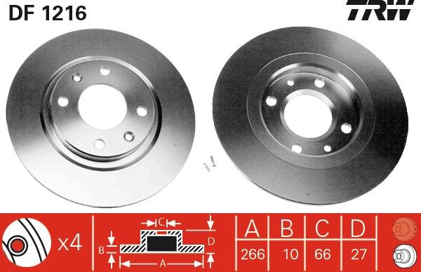 TRW DF1216 - Piduriketas parts5.com