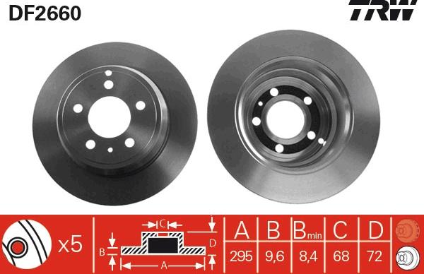 TRW DF2660 - Piduriketas parts5.com