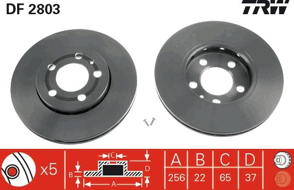 TRW DF2803 - Δισκόπλακα parts5.com