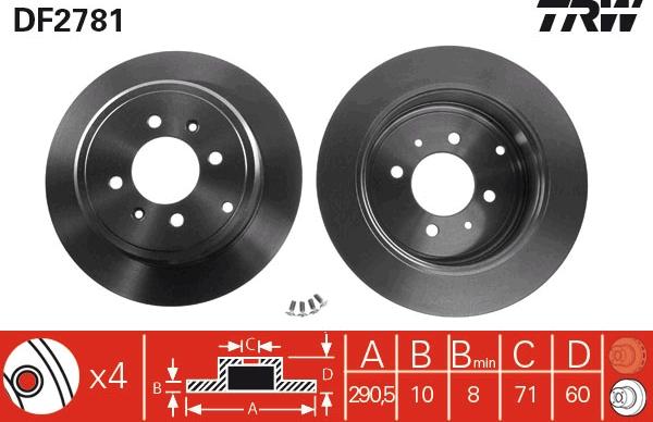 TRW DF2781 - Piduriketas parts5.com