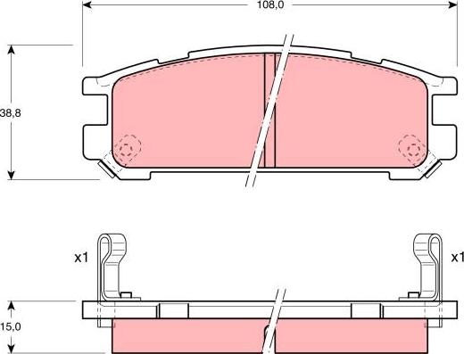 TRW GDB990 - Bremsbelagsatz, Scheibenbremse parts5.com