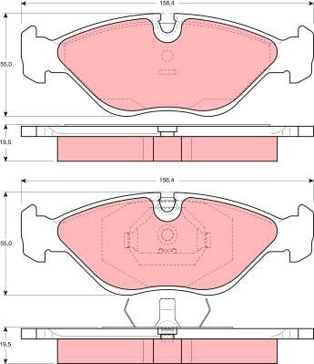 TRW GDB969 - Fékbetétkészlet, tárcsafék parts5.com