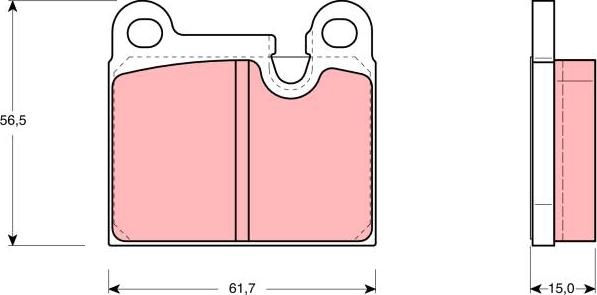 TRW GDB919 - Brake Pad Set, disc brake parts5.com