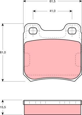 TRW GDB914 - Σετ τακάκια, δισκόφρενα parts5.com