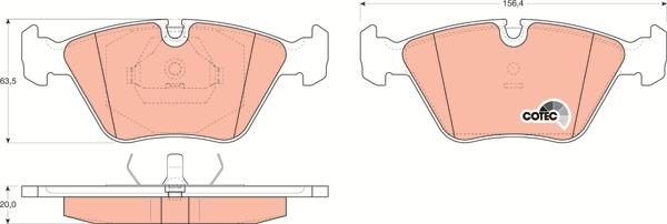 TRW GDB916 - Set placute frana,frana disc parts5.com