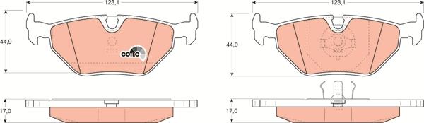 TRW GDB917 - Set placute frana,frana disc parts5.com