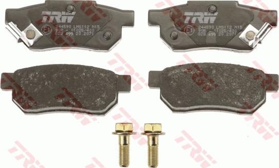 TRW GDB499 - Sada brzdových destiček, kotoučová brzda parts5.com