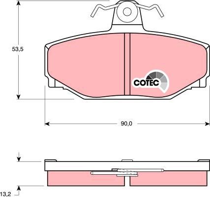 TRW GDB442 - Set placute frana,frana disc parts5.com