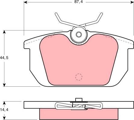 TRW GDB466 - Bremsbelagsatz, Scheibenbremse parts5.com