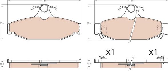 TRW GDB4089 - Brake Pad Set, disc brake parts5.com